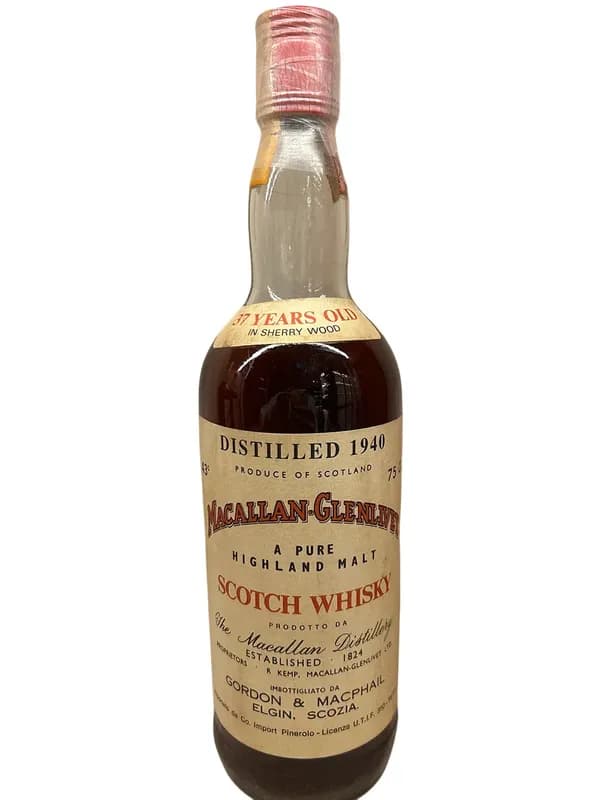 Gordon Macphail Macallan-Glenlivet 37 years 1940