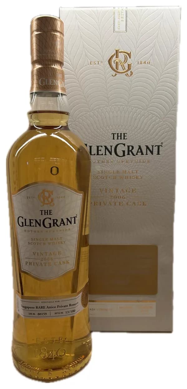 GlenGrant Vintage 2006 Private Cask (Singapore Rare Attico) cask 80159