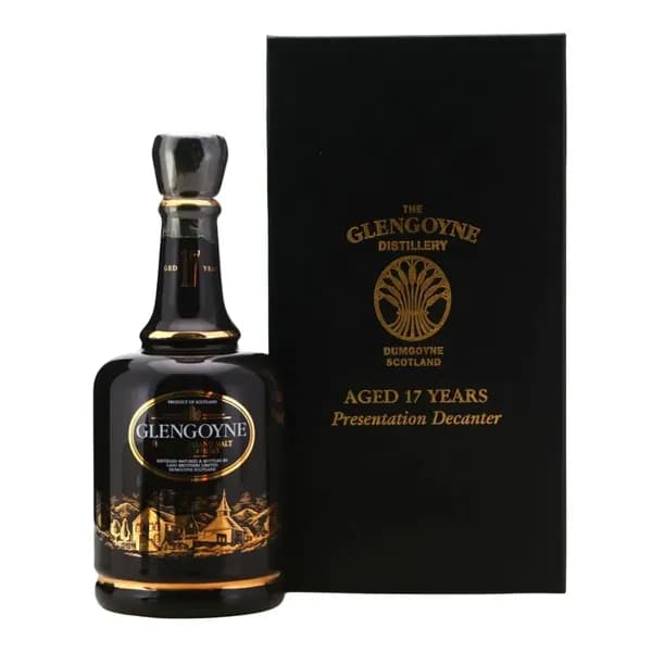Glengoyne 17 year old, black ceramic decanter 1990s