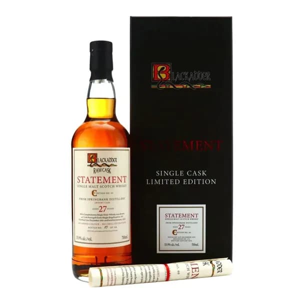 Springbank 27 year old, 1996 Blackadder Old Raw Cask 1/148
