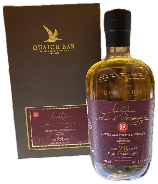 Quaich Bar Signature Reserve Frank Melody SG 60 Single Malt Scotch Whisky Aged 28 Years