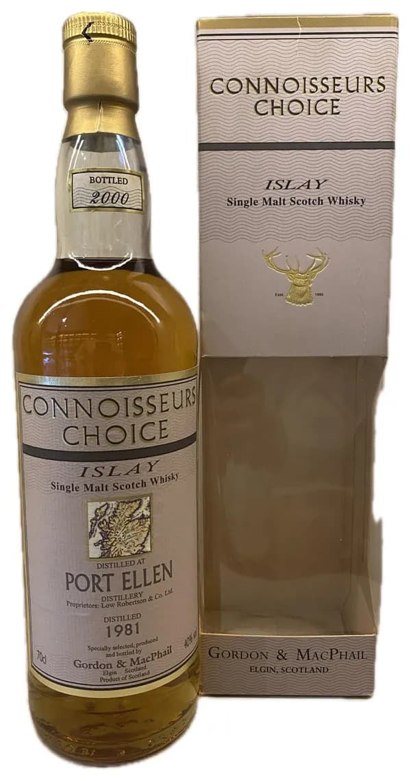 Port Ellen 19 year old Gordon & MacPhail Connoisseurs Choice 1981 Single Malt Scotch Whisky (Bottled 2000)
