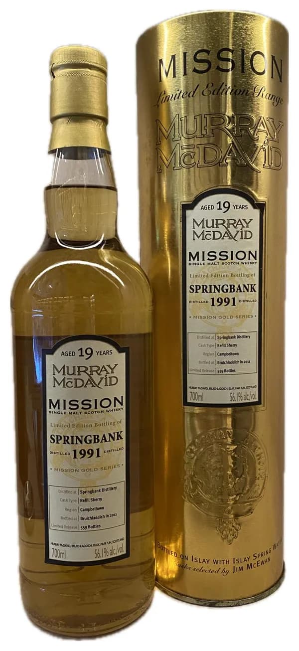 Springbank 19 Year Old 1991 Murray McDavid Mission Gold Series Single Malt Scotch Whisky