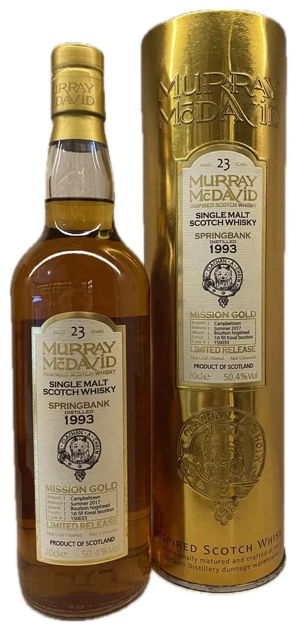 Springbank 23 Years Old 1993 Murray McDavid Mission Gold Single Malt Scotch Whisky