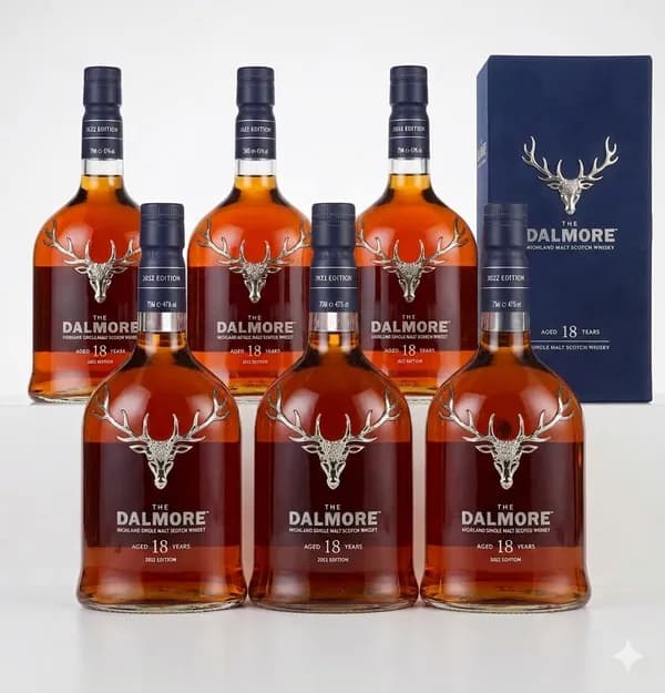 Dalmore 18 Year Old Single Malt Scotch Whisky (6 bottles)