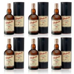 Glenfarclas 25 Year Old Single Malt Scotch Whisky (6 bottles) thumbnail 1