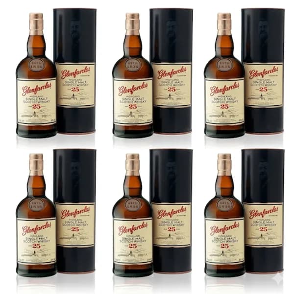 Glenfarclas 25 Year Old Single Malt Scotch Whisky (6 bottles)