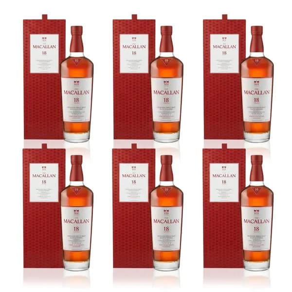 Macallan 18 Year Old Sherry Oak 2025 Single Malt Scotch Whisky (6 bottles)