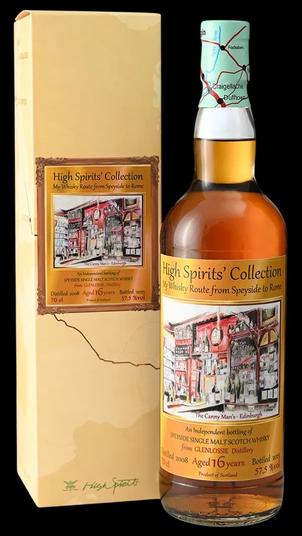 High Spirits' Collection My Whisky Route from Speyside to Rome - Glenlossie 16 Year Old Distilled 2008
