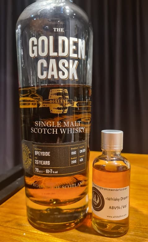Speyside 1992, 23 Year Old Golden Cask, 5cl Dram