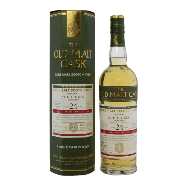 Auchroisk 1996 24 Year Old Single Cask #18199 Hunter Laing Old Malt Cask   