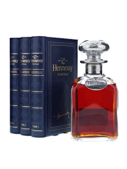 Hennessy Silver Top Tome Library Decanter, 1970s  thumbnail 1