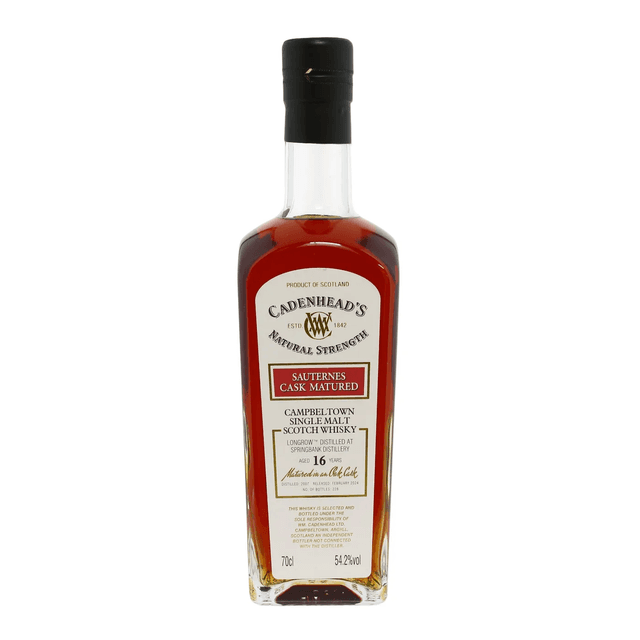 Longrow 16 Year Old, 2007  Cadenhead's Natural Strength
