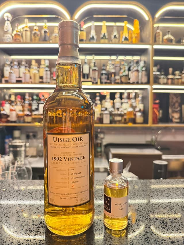 Bruichladdich 16 Years Old 1992 Single Cask, Uisge Oir, 5cl dram