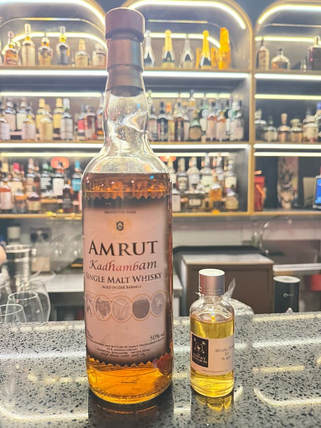 AMRUT KADHAMBAM, 2010 first edition, 5cl dram