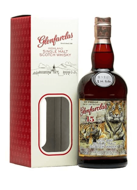 GLENFARCLAS 15 Years, TIGER LABEL CASK STRENGTH 