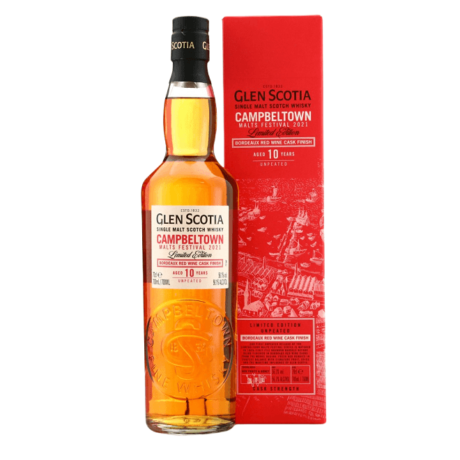 Glen Scotia 10 Year Old Bordeaux Red Wine Cask Finish, Campbeltown Malts Festival 2021