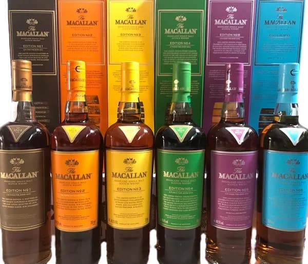 Macallan Edition 1-6 set, full set