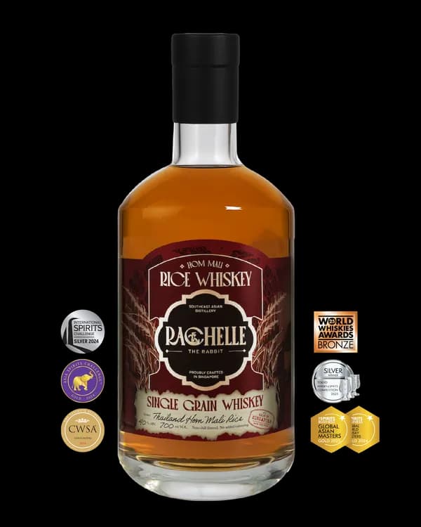 Rachelle The Rabbit Single Grain Whiskey, Hom Mali Rice Whiskey