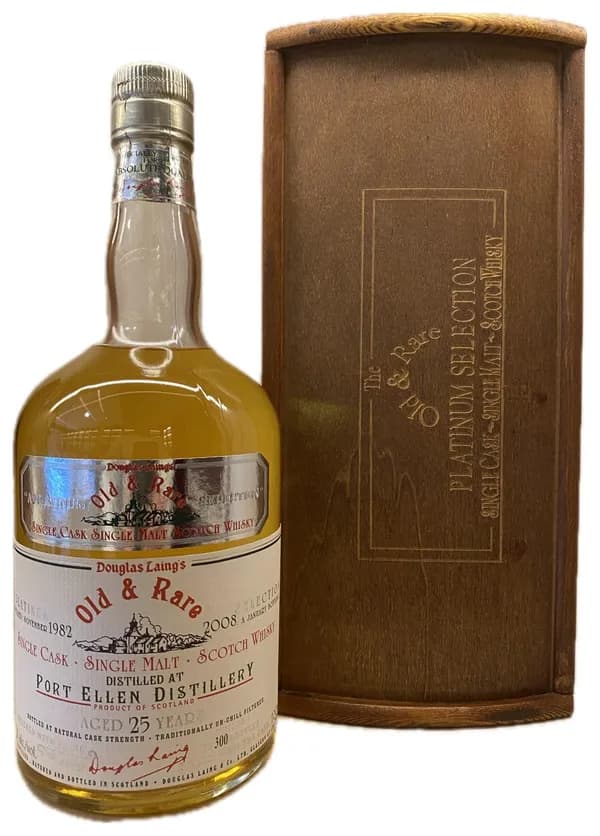 Port Ellen 25 Year Douglas Laing's Old & Rare Platinum Selection Old Single Cask Single Malt Scotch Whisky 2008