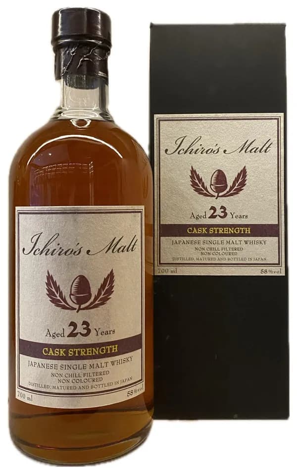 Ichiro's Malt Aged 23 Years Cask Strength Japanese Single Malt Whisky (white label)