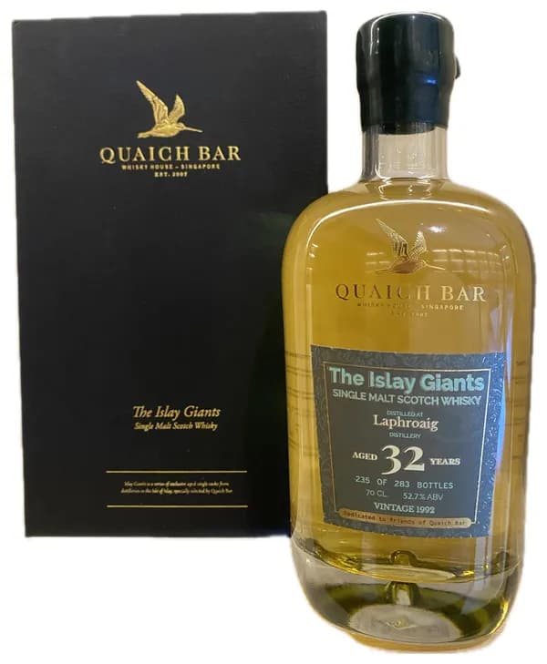Islay Giants Laphroaig 32 Year Old Vintage 1992 Single Malt Scotch Whisky (Quaich Bar Exclusive)