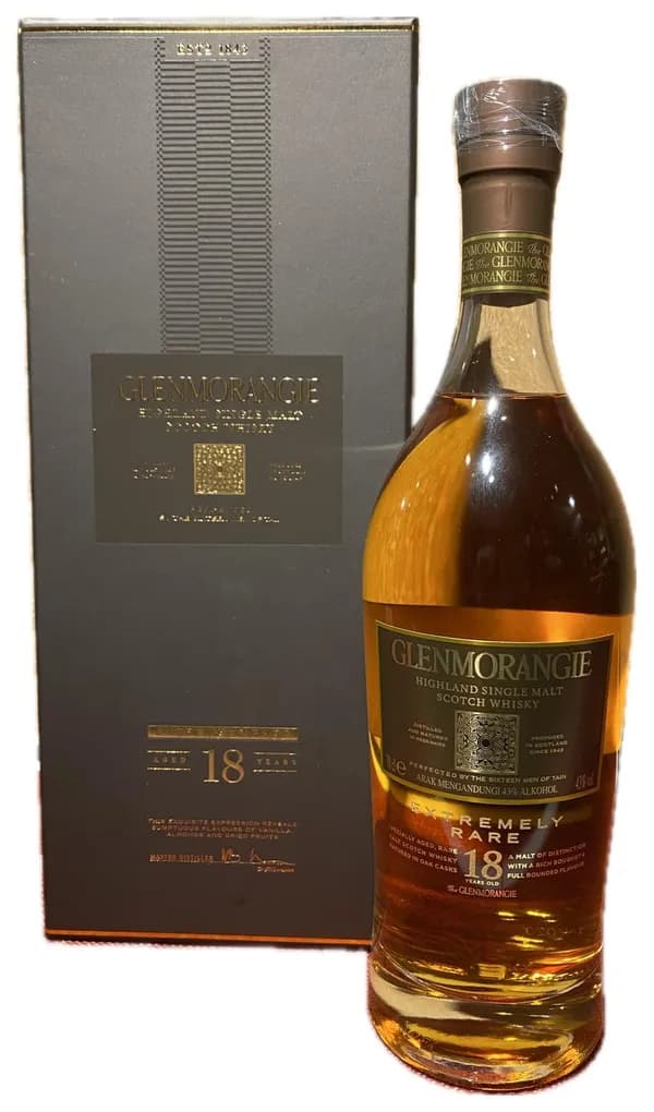 Glenmorangie 18 Years Old Extremely Rare Highland Single Malt Scotch Whisky