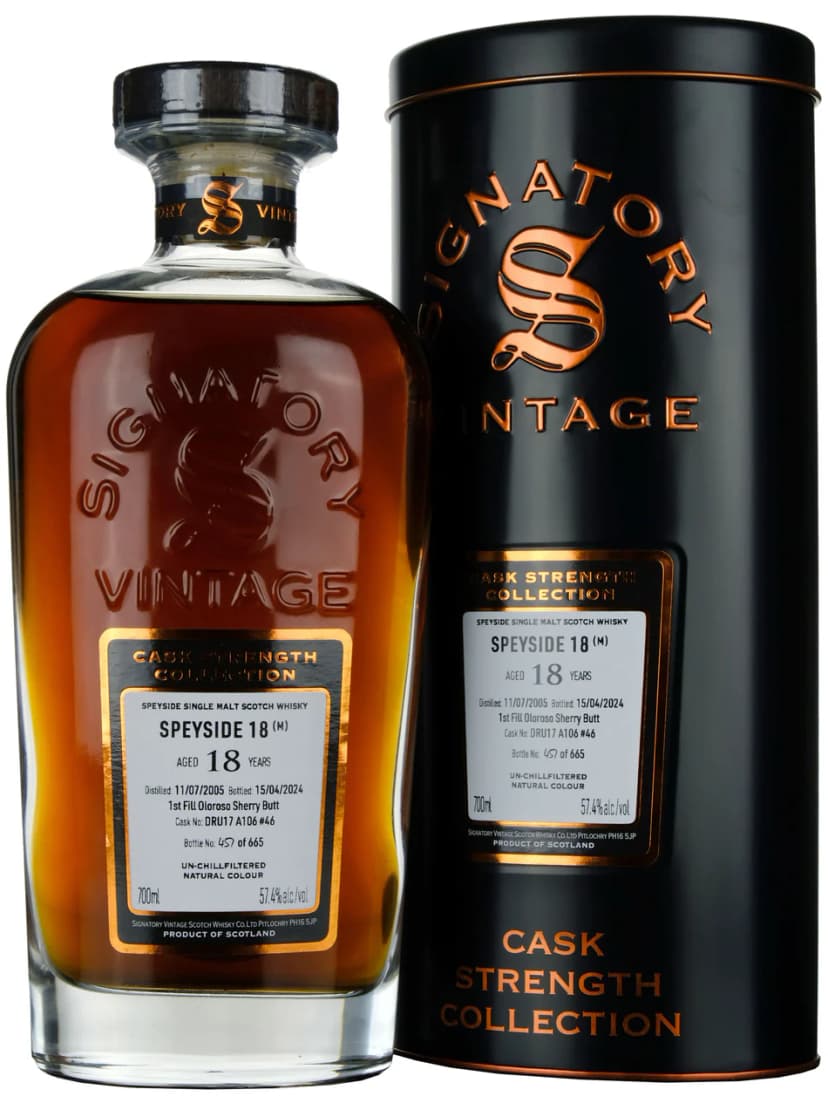 Speyside Macallan 2005, 18 Year Old Signatory Vintage Cask Strength Collection