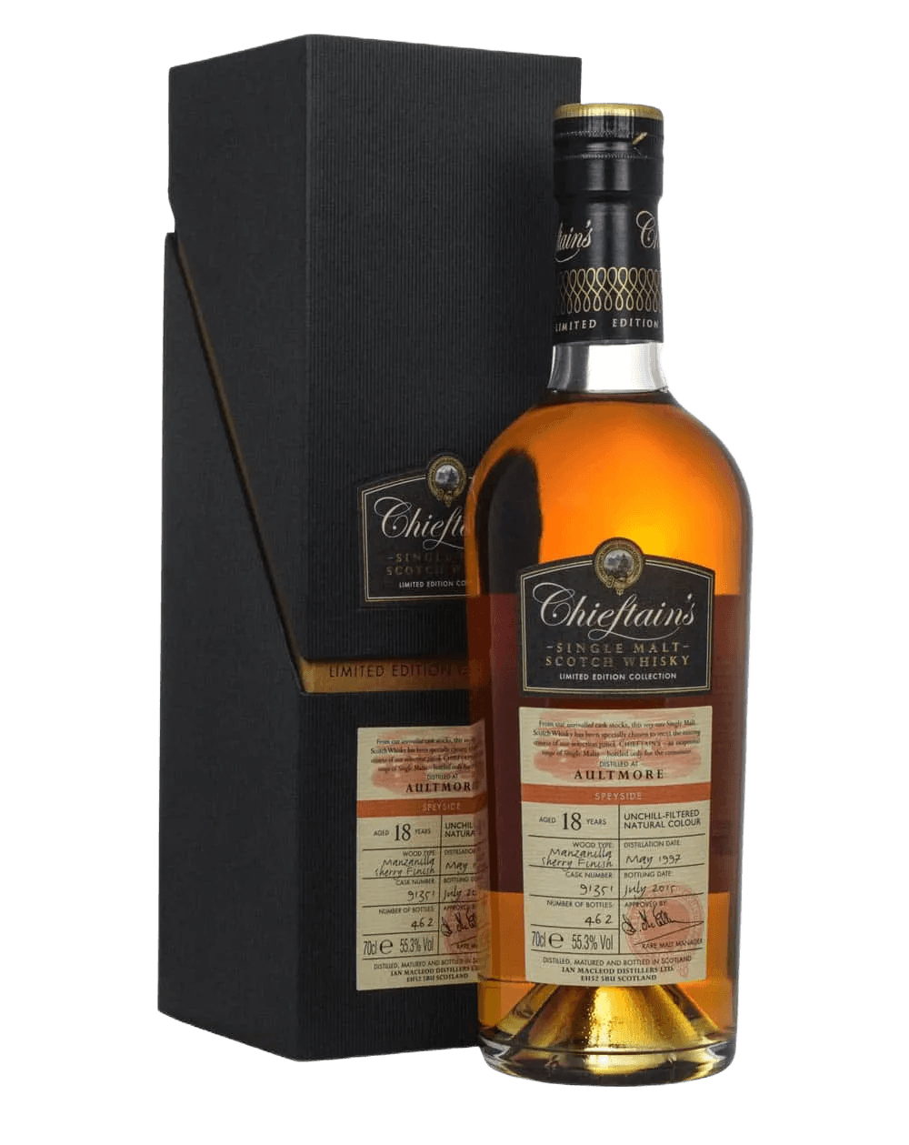 Aultmore 18 Years Old. Chieftain’s Manzanilla Sherry Finish 1997