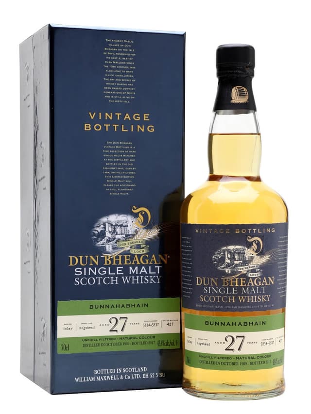 Bunnahabhain 27 Years Old Dun Bheagan 1989