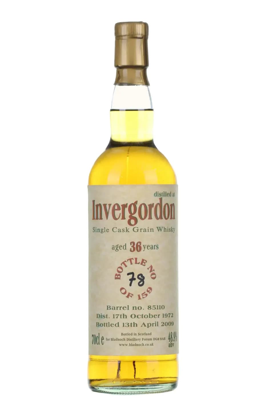 Invergordon 36 Years Old 1972 single barrel