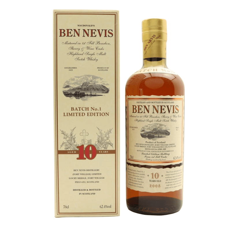 BEN NEVIS 2008 10 YEAR OLD CASK STRENGTH BATCH NO.1